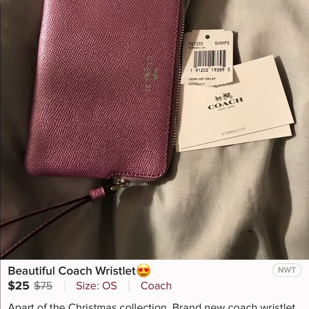 Coach wristlet for Emma!